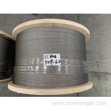 stainless steel wire rope 7x19 6.0mm